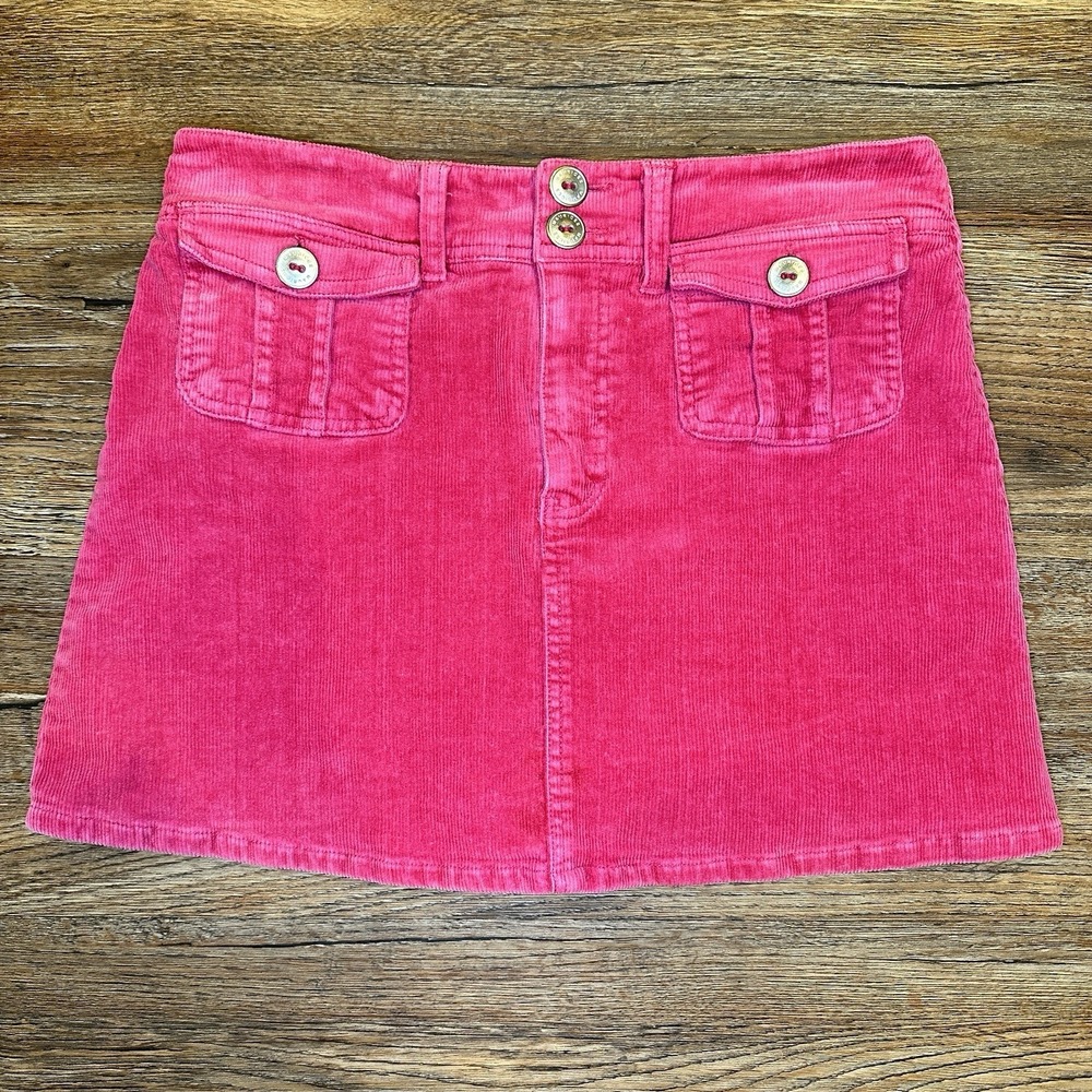 Maurices Y2K Hot Pink Corduroy Skort Womens Sz 3/4 Mini Skirt Shorts Underneath